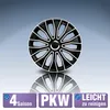 4 STK 14 Zoll Voltec Pro black/white weiss PETEX Radkappen Produktbild-Vorschau 4