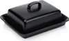 Vilde Butterdose Keramik 16x13x7cm Schwarz Klassisch Produktbild-Vorschau 1
