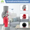 A product image showcasing a vacuum cleaner adapter with close-up views and a diagram indicating a 90-degree angle. The background shows a blurred living room scene. Voir les images du produit