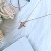 Kruis-infinitiefhanger ketting, kristal hart, blad, kruis, Productafbeelding-voorbeeld 6