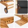 vidaXL Sonnenliege mit Kissen Massivholz Teak Braun und Produktbild-Vorschau 7