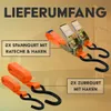 Spanngurte mit Ratsche und Haken 2er Set | 25mm breit | 4m Produktbild-Vorschau 5