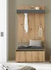 Garderobe Set 3-teilig "Center" in Evoke Eiche und grau Produktbild-Vorschau 5