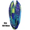 Damen Schal 180x80 cm Blau Grün – Leichter Sommerschal Produktbild-Vorschau 3