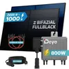 SUNNIVA® 1000W Balkonkraftwerk BIFAZIAL FULLBLACK komplett Produktbild-Vorschau 1