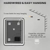 HOMCOM Kúpeľňové zrkadlo, 60 x 80 cm, LED kúpeľňové zrkadlo Náhľad obrázku produktu 9