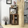 A rustic-style bar cabinet with a coffee maker and other items on display, set in a home environment. Náhľad obrázku produktu