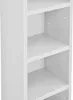 A close-up view of a white, multi-shelf unit, likely a bookshelf or storage unit. Produktbild-Vorschau