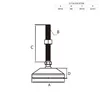 KLAK Stellfuss Kunststoff M8x50mm Teller 50mm für Aluprofil Produktbild-Vorschau 4