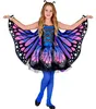 Schmetterling Kostüm Lilly für Kinder in Lila-Blau mit farbenfrohem Kleid, großen Flügeln und Haarreif mit schwarzen Fühlern. Produktbild-Vorschau