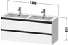 Duravit Ketho.2 Wastafelonderkast 128x48x55 cm Supermat Produktbild-Vorschau 2