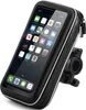 A smartphone in a black protective case mounted on a bicycle handlebar. Voir les images du produit