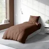 Uni Bettwäsche 155x220 cm braun Einfarbig Renforce Produktbild-Vorschau 3