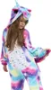 Pyžamo Onesie Kigurumi Kostým Převlek Azure Unicorn Děti Náhled obrázku produktu 6