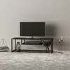 TV stolek 'Isokyrö' kovový 120 x 40 x 40 cm černý Náhled obrázku produktu 1