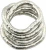 Biegsame Halskette Schlangenkette silberfarben 10mm Kette Produktbild-Vorschau 2