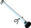A white bar with metal attachments and a rubber foot, isolated on a white background. Produktbild-Vorschau