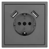 Schutzkontakt-Steckdose McPower "Shallow", 2x USB-A - Produktbild-Vorschau 1