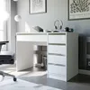 Bureau avec tiroirs BELLA blanc brillant 110x77x55 Table de Voir les images du produit 2