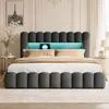INONEFT Polsterbett 180x200cm mit LED und USB Typ-C, Produktbild-Vorschau 1