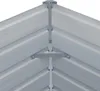 vidaXL Vysoký záhon 129 x 129 x 45 cm Pozinkovaná oceľ Sivá Náhľad obrázku produktu 4