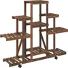 vidaXL Stojak na kwiaty na kółkach 110x25x101 cm z litego Podgląd zdjęcia produktu 4