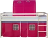 Homestyle4u Hochbett 90x200 mit Lattenrost Tunnel Vorhang Produktbild-Vorschau 4