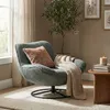 Sessel Wohnzimmer Büro modern drehbar aus Stoff Bouclé Konn Produktbild-Vorschau 2