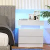 Nachttisch mit LED Beleuchtung,mit 2 Schubladen, mit 16 Produktbild-Vorschau 5