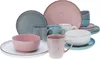 A collection of ceramic dishes and mugs in various pastel colors, arranged on a white background. Náhľad obrázku produktu