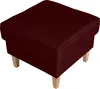 Max Winzer Hocker Lorris - Flachgewebe rot - Maße: 53 x 53 Produktbild-Vorschau 1