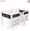 MODFU Lit Mezzanine 90x200 cm - Lit Avec Rangement Et Voir les images du produit 7