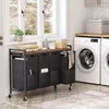 Kosz na pranie z półką i kółkami - 4 x 398L Worek na pranie Podgląd zdjęcia produktu 2