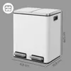 SONGMICS Cestino per rifiuti da cucina, 2 x 15 L, sistema Anteprima dell’immagine prodotto 2