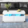 Nowoczesny stolik kawowy Merax z diodami LED i 2 szufladami Podgląd zdjęcia produktu 6