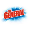 The image shows the brand logo and name 'DER GENERAL' in large red letters against a bright blue starburst background. Produktbild-Vorschau