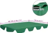 A green swing canopy with dimensions indicated. Náhľad obrázku produktu