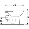 Geberit Stand-Tiefspül-WC Renova Abg hor teilgeschl. Form Náhľad obrázku produktu 10