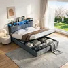 INONEFT Boxspringbett Polsterbett 140x200 mit LED und Produktbild-Vorschau 1