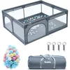 Teddle Laufstall Baby - Laufgitter Baby mit 50x Spielbälle Produktbild-Vorschau 1