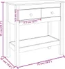 vidaXL Konsolentisch 75x35x75 cm Massivholz Kiefer Produktbild-Vorschau 7