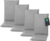 Pillows24 Sitzkissen Stuhl Outdoor - 120x50x8 cm / Grau – Produktbild-Vorschau 1