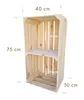 Bedna na víno 75x40x30 cm – dřevěná bedna s policí jako Náhled obrázku produktu 3