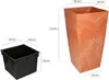 Two planters are shown with dimensions indicated by measurement lines and text. Voir les images du produit