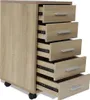vidaXL Armoire de bureau à tiroirs sur roulettes 5 tiroirs Voir les images du produit 5