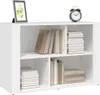 A white sideboard with books and a picture frame on top. Náhľad obrázku produktu