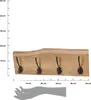 Nástěnný věšák na oblečení z teakového dřeva s dvojitými Náhled obrázku produktu 12