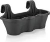 Lot de 2 pots de fleurs pour balcon anthracite 10 L, Voir les images du produit 1