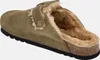 Scholl Fae New F Clog Suede - Velourleder in khaki mit Fell Produktbild-Vorschau 4