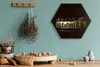 Uhr hexagonal 40 cm Glas Geräuschlos schwarze Zeiger - Gold Produktbild-Vorschau 2